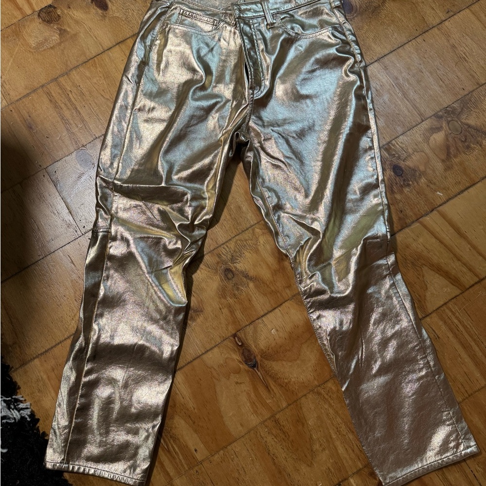 Metallic Gold Pants